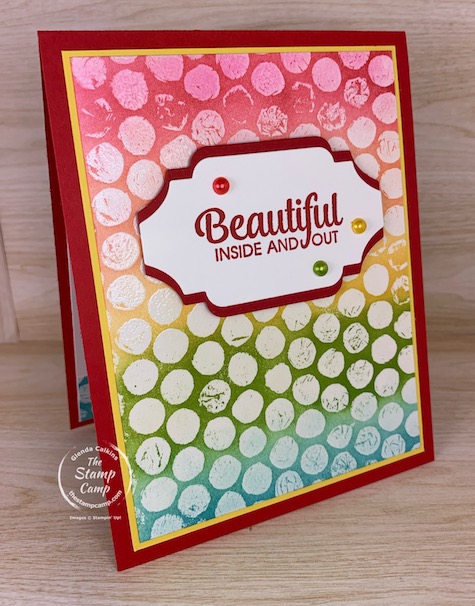 It's Try It Thursday and this is a spin on the Bubble Wrap Background technique. It is a Bubble Wrap Emboss Resist technique. Give it a try! #thestampcamp #stampinup #technique