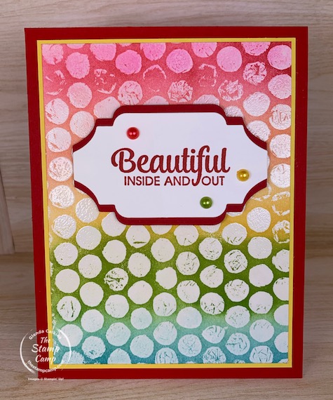 It's Try It Thursday and this is a spin on the Bubble Wrap Background technique. It is a Bubble Wrap Emboss Resist technique. Give it a try! #thestampcamp #stampinup #technique