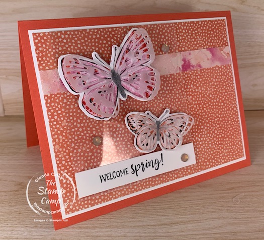 It's Saturday Sketch and this week I chose the sketch from Splitcoaststampers SC843. I also wanted to showcase the new Butterfly Brilliance Bundle that will carry over into the New Stampin' Up! Annual Catalog. #thestampcamp #stampinup #butterflybrilliance