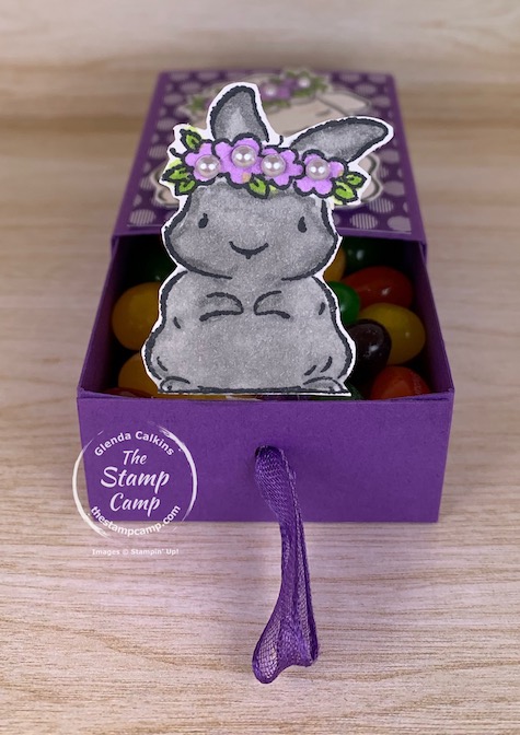 What's better than a treat box? A treat box with a pop up bunny inside that's what! You can create this super quick and easy pop up box for any occasion. #stampinup #thestampcamp #treatbox