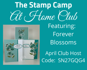 This month's Stamp Camp At Home Club Kit features the Forever Blossoms Bundle from Stampin' Up! You will create 3 cards with this months card kit each a bit stepped up from the next. Easy enough for the beginner stamper with my tips and techniques. #thestampcamp #stampinup #cardkit