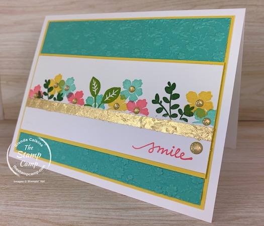 Have you given the Gilded Leafing Embellishments a try yet? This technique is super easy to give some sparkle, shine and a touch of Gold to your cards and projects. #thestampcamp #stampinup #cardtechniques