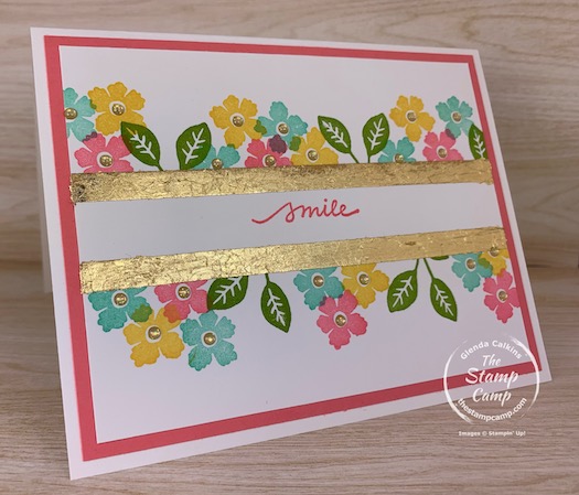 Technique Tuesday - Features the Gilded Leafing with the Tear and Tape technique. This is a great way to add a little strip of gold to your cards or projects; quick and easily. #thestampcamp #stampinup #cardtechnique