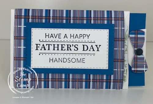 Well Suited from Stampin' Up! is Perfect For This Fun Gift Card Holder