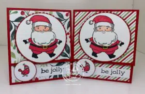 Stampin' Up! Be Jolly Fun Fold Cards With Spot For Gift Card