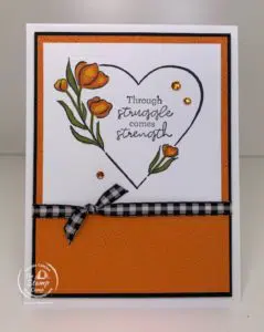 Strong of Heart Stamp Set Beautiful Sentiment