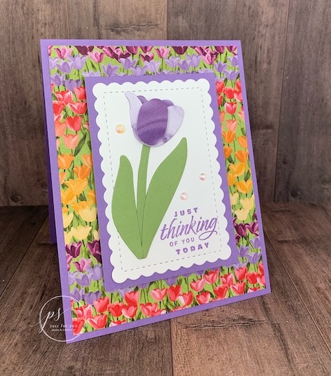 handmade cards tulip fields