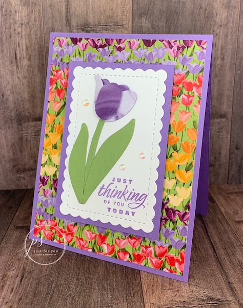 tulip fields handmade cards