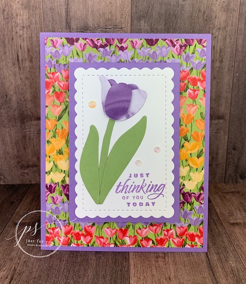 handmade cards tulip fields