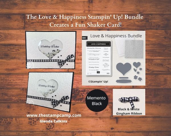 Love and Happiness Stampin up Wedding Wishes card