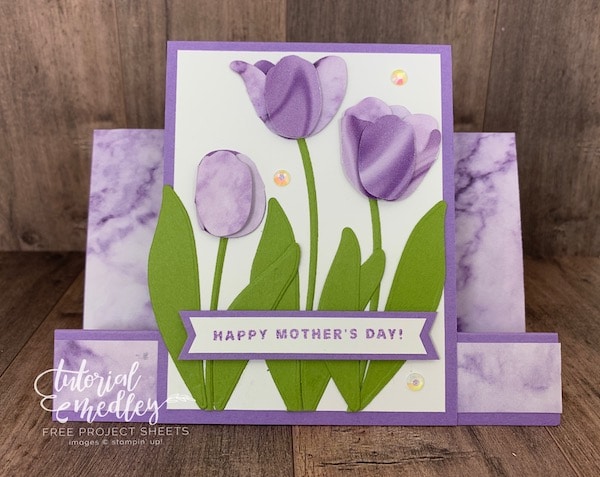fun fold cards flowering tulips