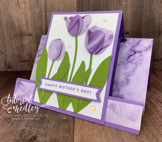 flowering tulips fun fold cards