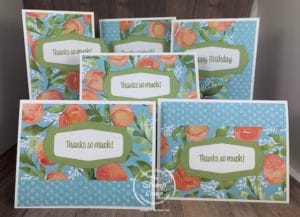 Six One Sheet Wonder Cards With Sweet As A Peach
