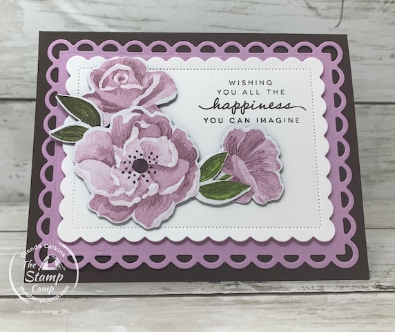 stampin' up designer series paper from stampin up wedding wishes