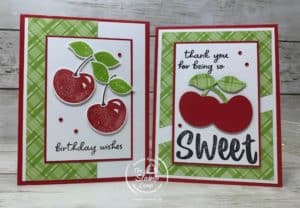 Let's Use The Sweetest Cherries Bundle To Create Simple Stamping Cards