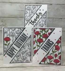 Three Cards Using Perfectly Penciled Designer Series Paper From Stampin' Up