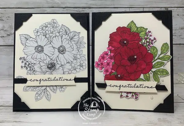 Cottage Rose stamp set stampin up clean and simple handmade cards