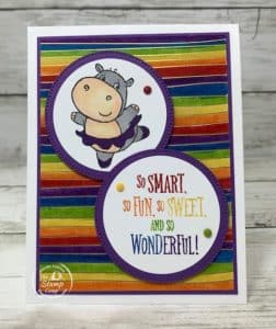 Sale-a-bration Hippiest Hippos With Fun Stamping Techniques For Sophia