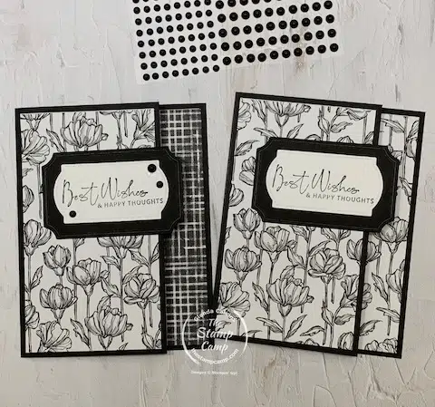 fun fold cards with designer series paper from stampin up