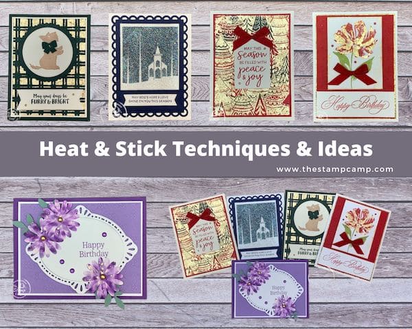 how to use heat and stick powder from stampin up