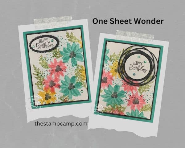 one sheet wonder cards techniques and ideas