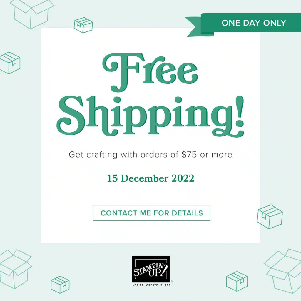 stampin' up! free shipping one day only sale