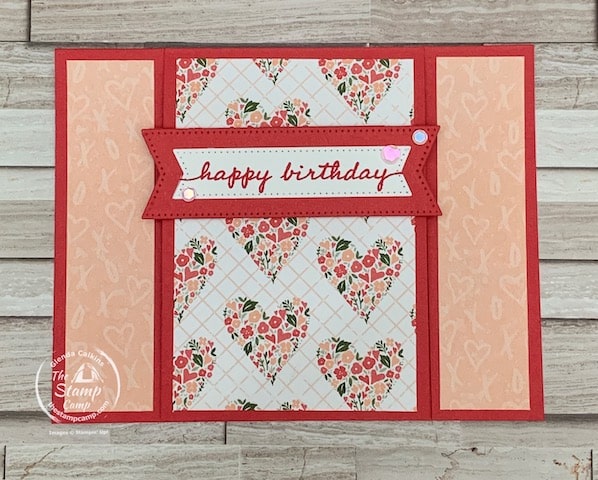 country floral lane fun fold card
