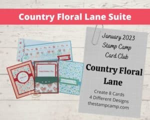 Country Floral Lane Suite Collection January Card Club Kit