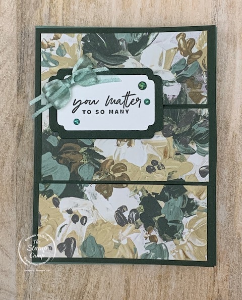 triple panel new fancy flora designer series paper interlocking fun fold card
