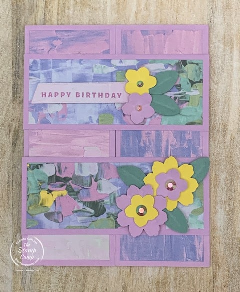 interlocking fun fold card new Fancy Flora designer series paper
