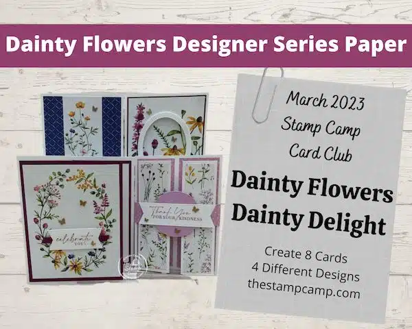 dainty flowers designer series paper club kit for march