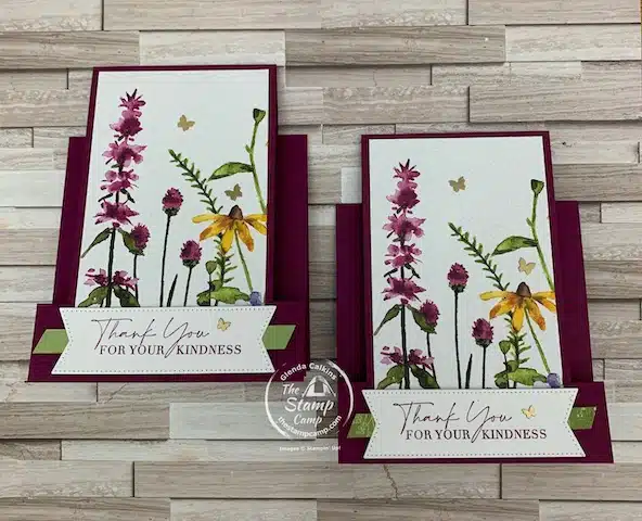 fun fold cards with dainty flowers designer series paper