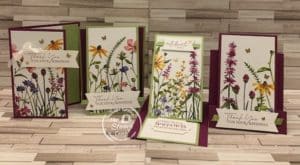 Eight One Sheet Wonder Cards With Dainty Flowers