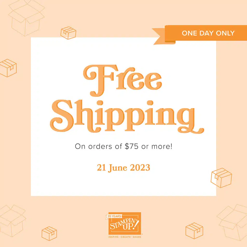 free shipping and designer series paper from stampin up on sale now