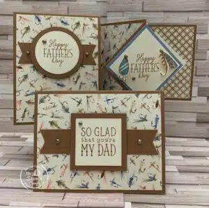 One Sheet Wonder Cards For Dad With Let's Go Fishing