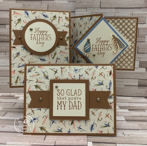 let's go fishing one sheet wonder cards for father's day