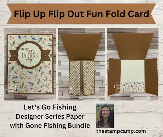 let's go fishing designer series paper fun fold cards
