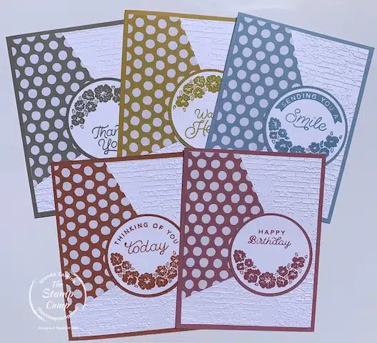 Stampin' Up! In Color Club cards with circle sayings bundle