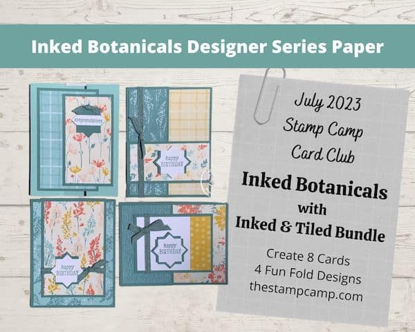 inked botanicals designer series paper stack