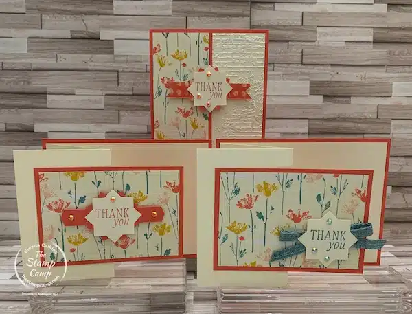 one sheet wonder cards with Inked Botanicals Designer Series Paper