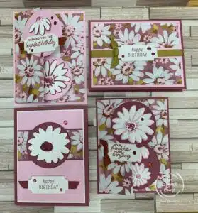 Four Fabulous One Sheet Wonder Cards With Fresh As A Daisy