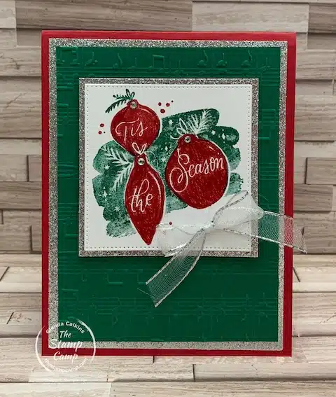 cheers to the season stamp set with stamping techniques