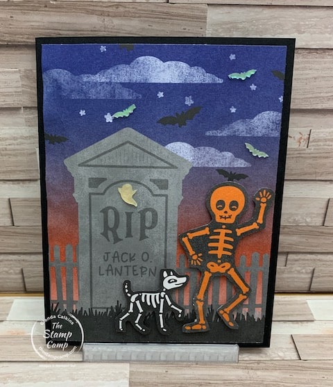 halloween cards with them bones designer series paper