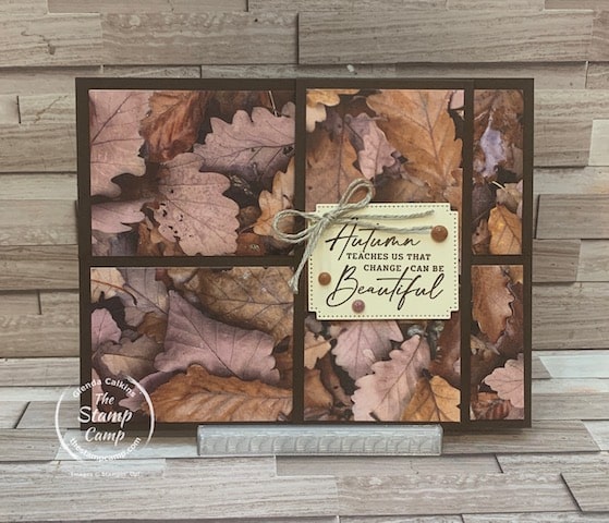one sheet wonder card all about autumn designer series paper