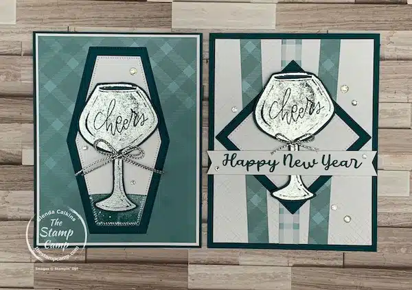 cheers to the season stamp set with stamping techniques