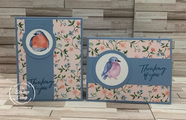 clean and simple handmade cards with sale-a-bration paper