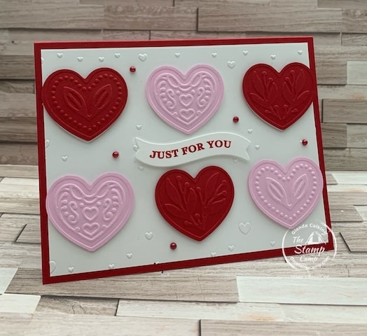 valentine's day cards with embossing folders