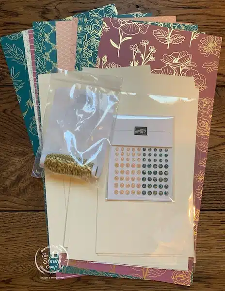 card club kit for march with designer series paper