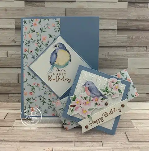 sale-a-bration fun fold cards with designer series paper