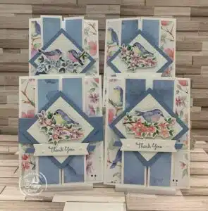 One Sheet Four Gorgeous Sale-a-bration Fun Fold Cards